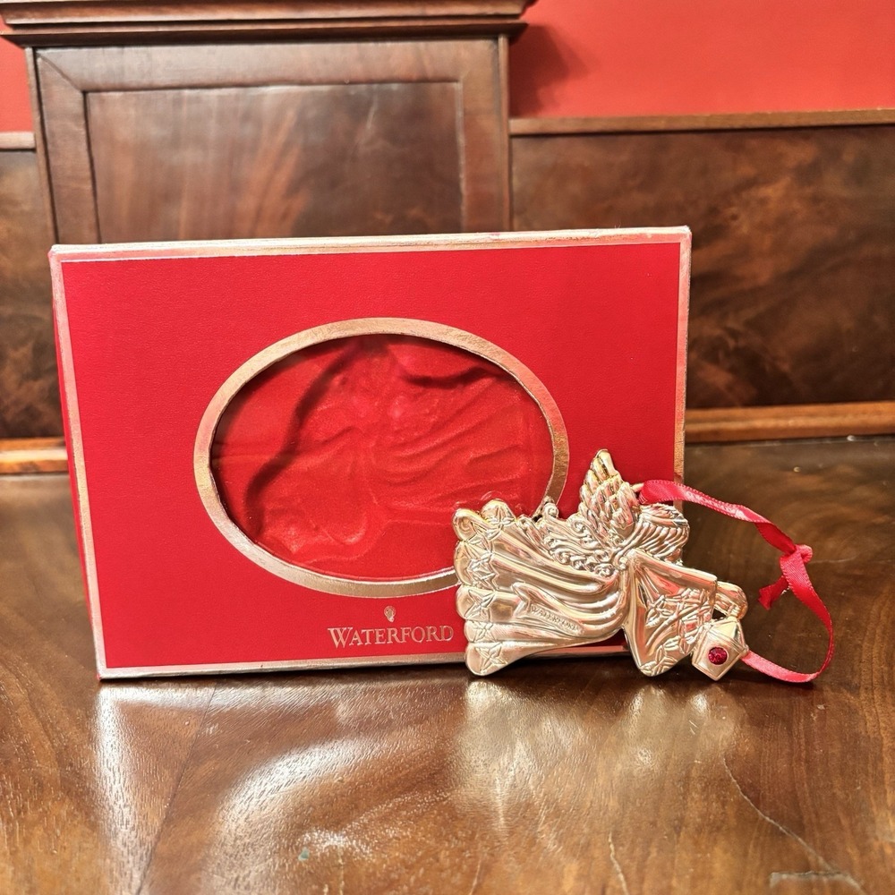 Waterford 2011 Angel Christmas Ornament Silver Tone w/ Box Holiday Decor